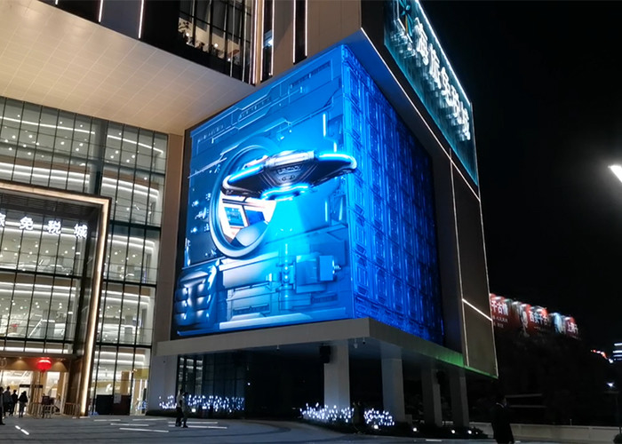 90 Degree 3D Led Billboard Creative LED Display Screen Ph8mm Wall Mounted